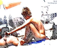 Coloured nude beach
