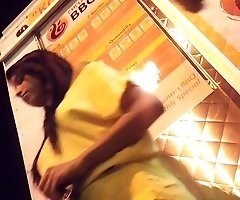 Girl hid to lose off panty up skirt