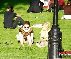 Pics from hidden upskirt cams in park