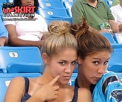 Upskirt flashing in public